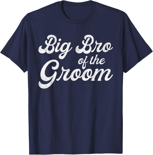 Big Brother Of The Groom Shirts Boys, Bachelor Party T-Shirt - T-Shirt | Navy