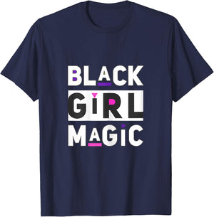 Black Girl Magic Women's Fashion Graphic T-Shirt - T-Shirt | Navy