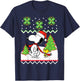 Peanuts Santa Snow Snoopy and Woodstock T-Shirt - T-Shirt | Navy