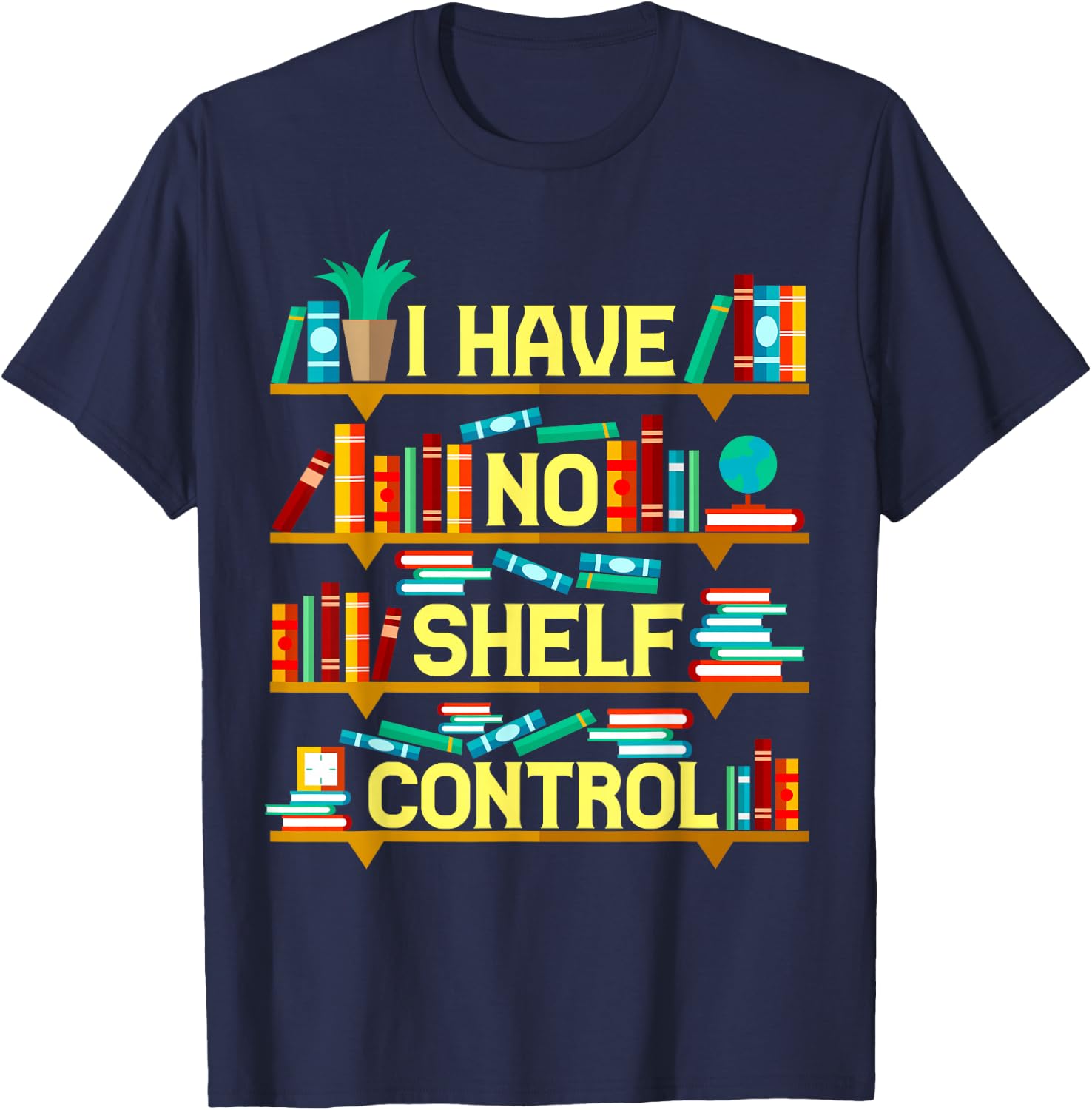Funny Book Lover Gift Book Club Group Reading Librarian Pun T-Shirt - T-Shirt | Navy