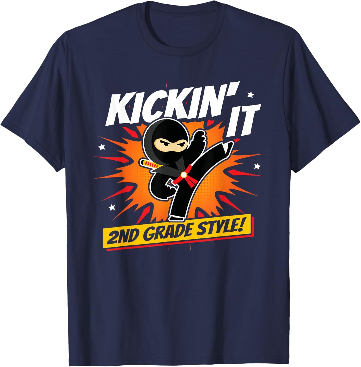Second Grader - Back To School - Karate Ninja - 2nd Grade T-Shirt - T-Shirt | Navy