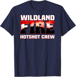 Wildland Hotshot Crew Fire Rescue Department Firefighters T-Shirt - T-Shirt | Navy