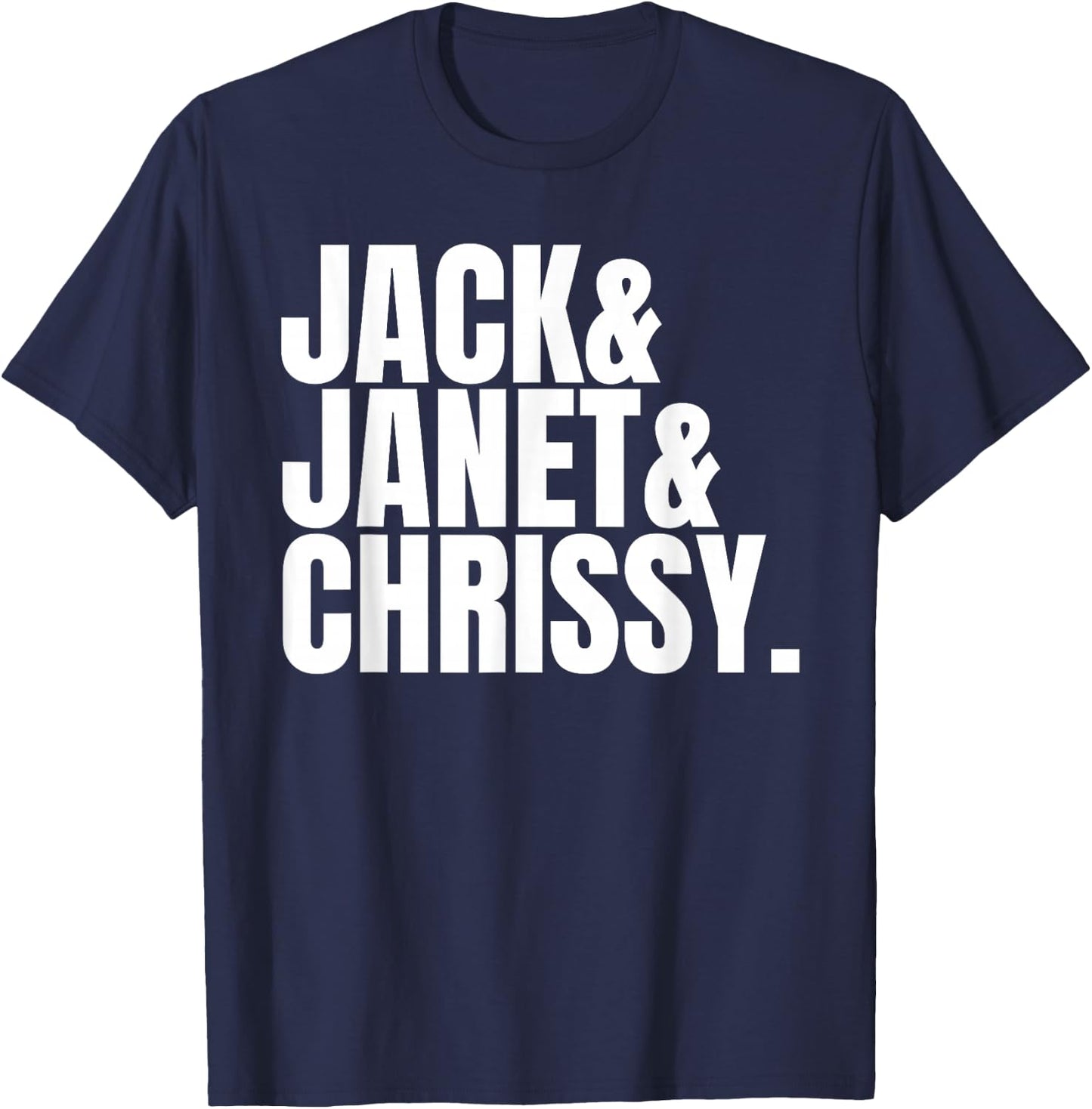 Best Friends Like Jack Janet Chrissy 70s Vintage TV fan T-Shirt - T-Shirt | Navy