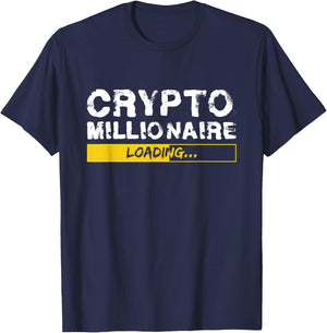 UAB KIDKIS Crypto Millionaire Loading Funny Bitcoin Gift T-Shirt - T-Shirt | Navy