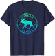 Juneau Alaska Moose Gradient Distressed Souvenir T-Shirt - T-Shirt | Navy
