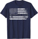 Corrections Nurse US Flag Correctional Nursing T-Shirt - T-Shirt | Navy