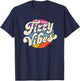 Fizzy Vibes - 70s Inspired Boho Hippie T-Shirt - T-Shirt | Navy