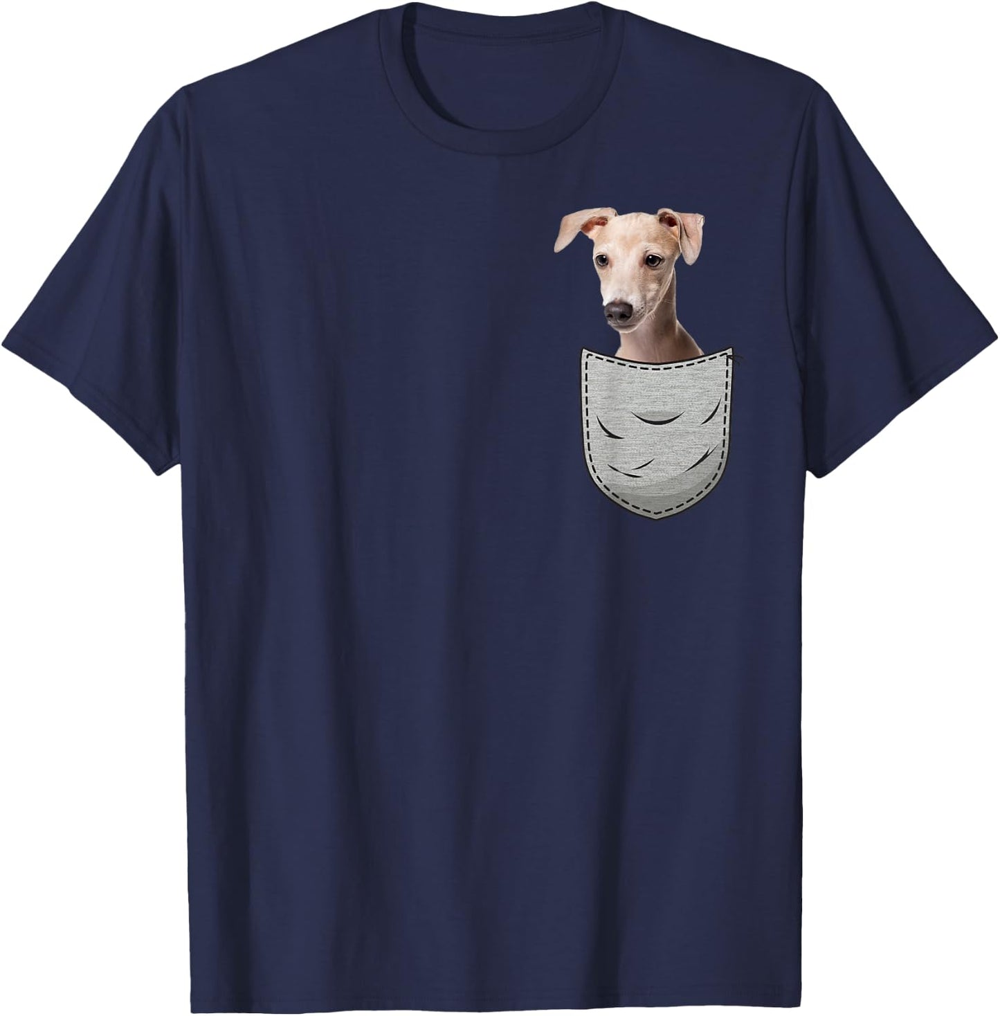 Italian Greyhound Whippet Chest Bag for Dog Owners T-Shirt - T-Shirt | Navy