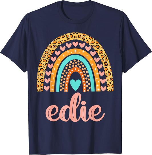 Edie Edie Name Birthday Shirt Gift T-Shirt - T-Shirt | Navy