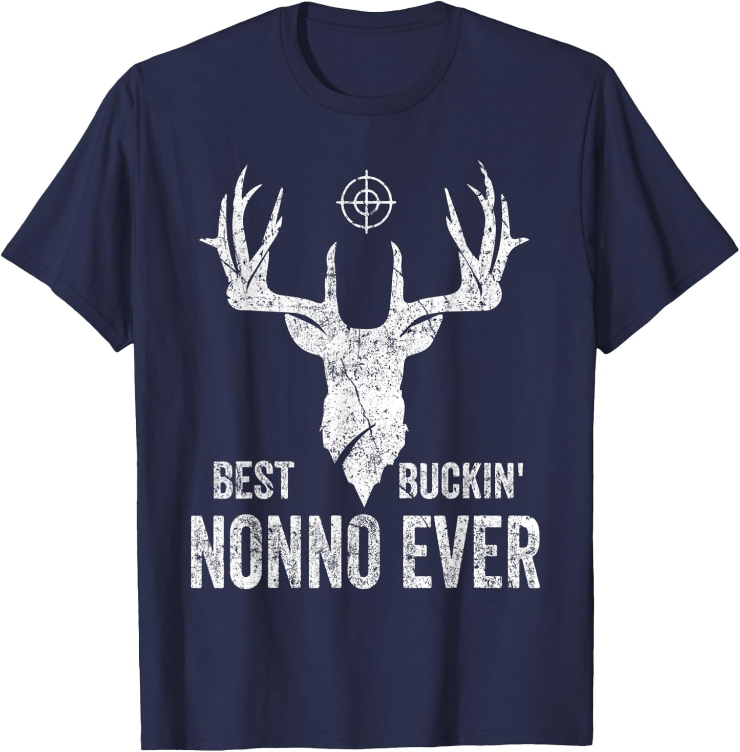 Best Buckin Nonno Ever Deer Hunters T-Shirt - T-Shirt | Navy