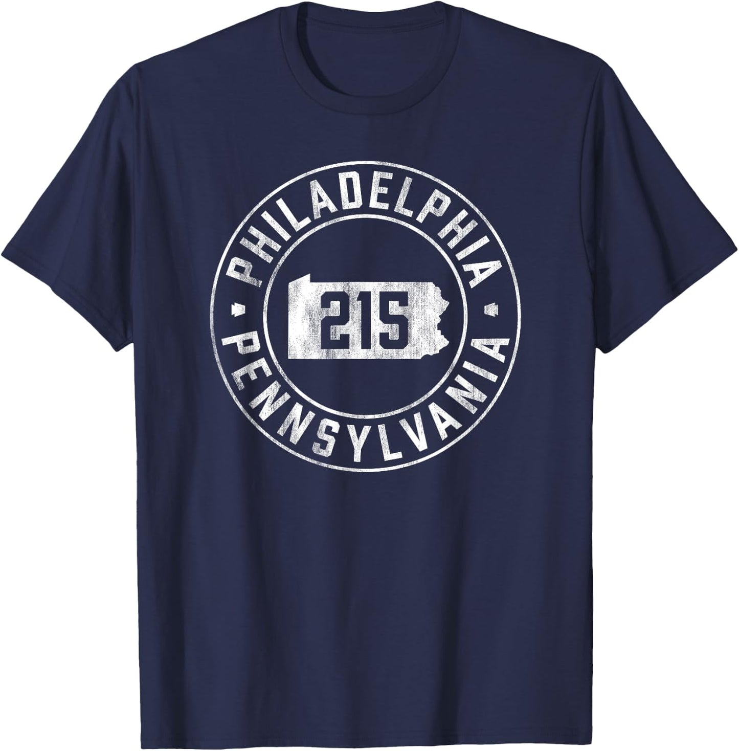 Retro Philly 215 Area Code Boys Girls Philadelphia T-Shirt - T-Shirt | Navy