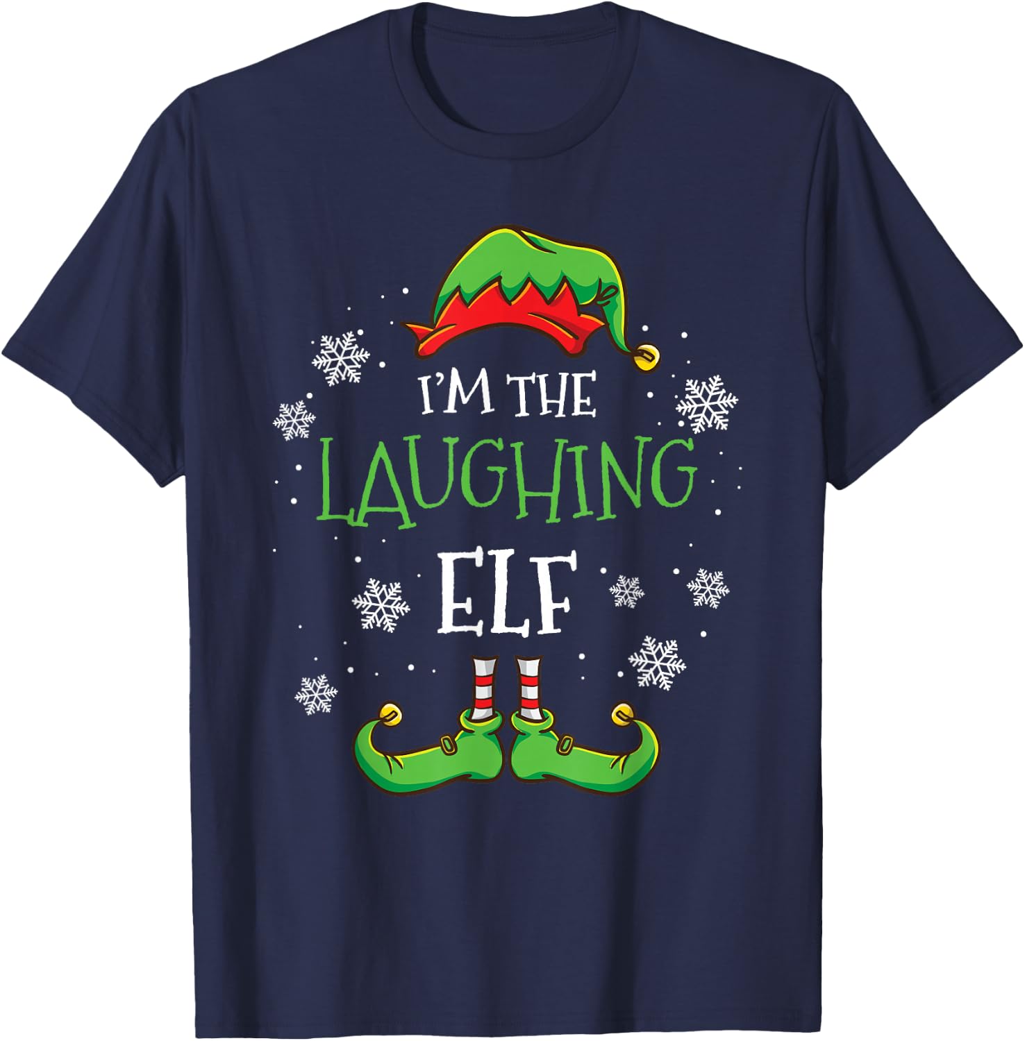 Im The Laughing Elf Christmas T-Shirt - T-Shirt | Navy