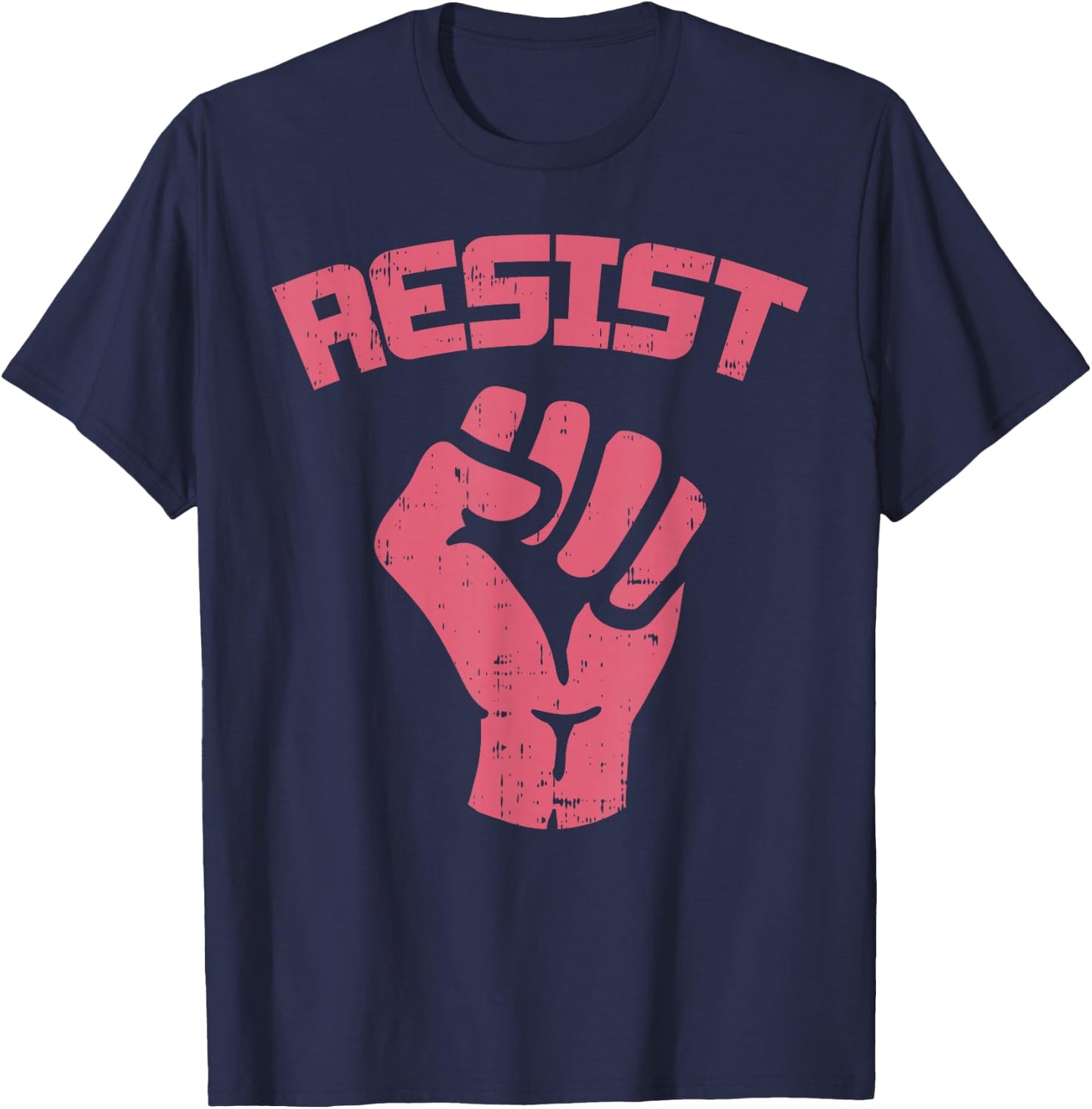 March Fist Resist Shirt Pink January 19 2019 T-Shirt - T-Shirt | Navy