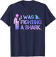 I Was Fighting A Shark Arm Surgery Funny Broken Arm Boys Men T-Shirt - T-Shirt | Navy