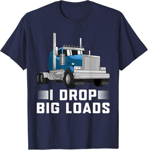 Funny Trucker Design Women Semi Truck Driver Lover T-Shirt - T-Shirt | Navy