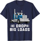 Funny Trucker Design Women Semi Truck Driver Lover T-Shirt - T-Shirt | Navy