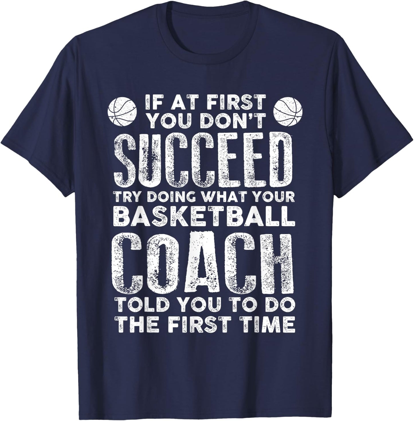 Funny Basketball Coaching Art Women Basketball Game T-Shirt - T-Shirt | Navy