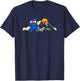 Retro Bigfoot Sun & Mountain State Flag of Colorado T-Shirt - T-Shirt | Navy