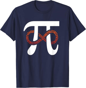 Funny Pi Number 3.141 Infinity Pi Day Funny Geek Math Lover T-Shirt - T-Shirt | Navy