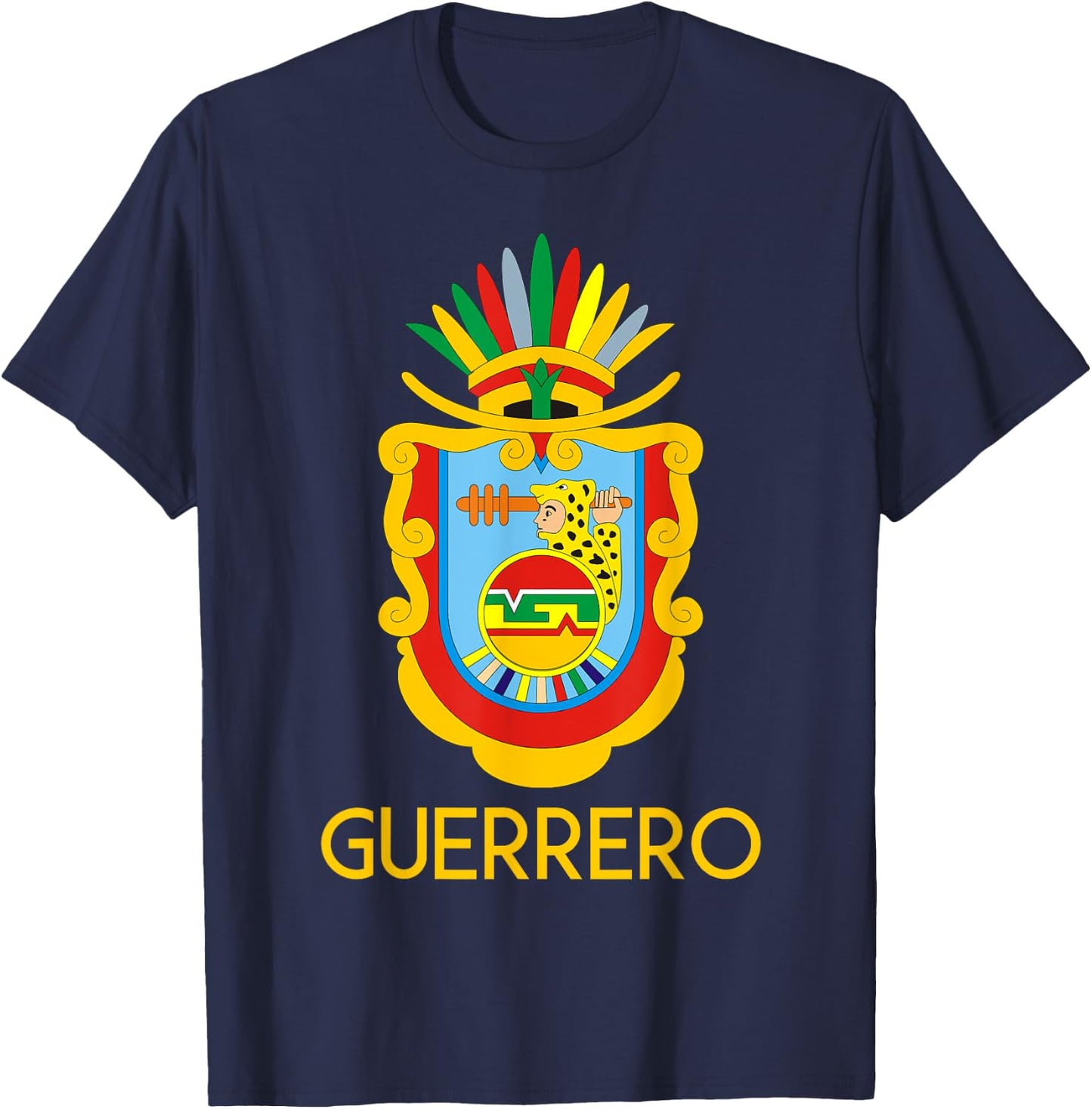 Guerrero Guerrero Estado De Mexico Escudo Eagle Aguila T-Shirt - T-Shirt | Navy