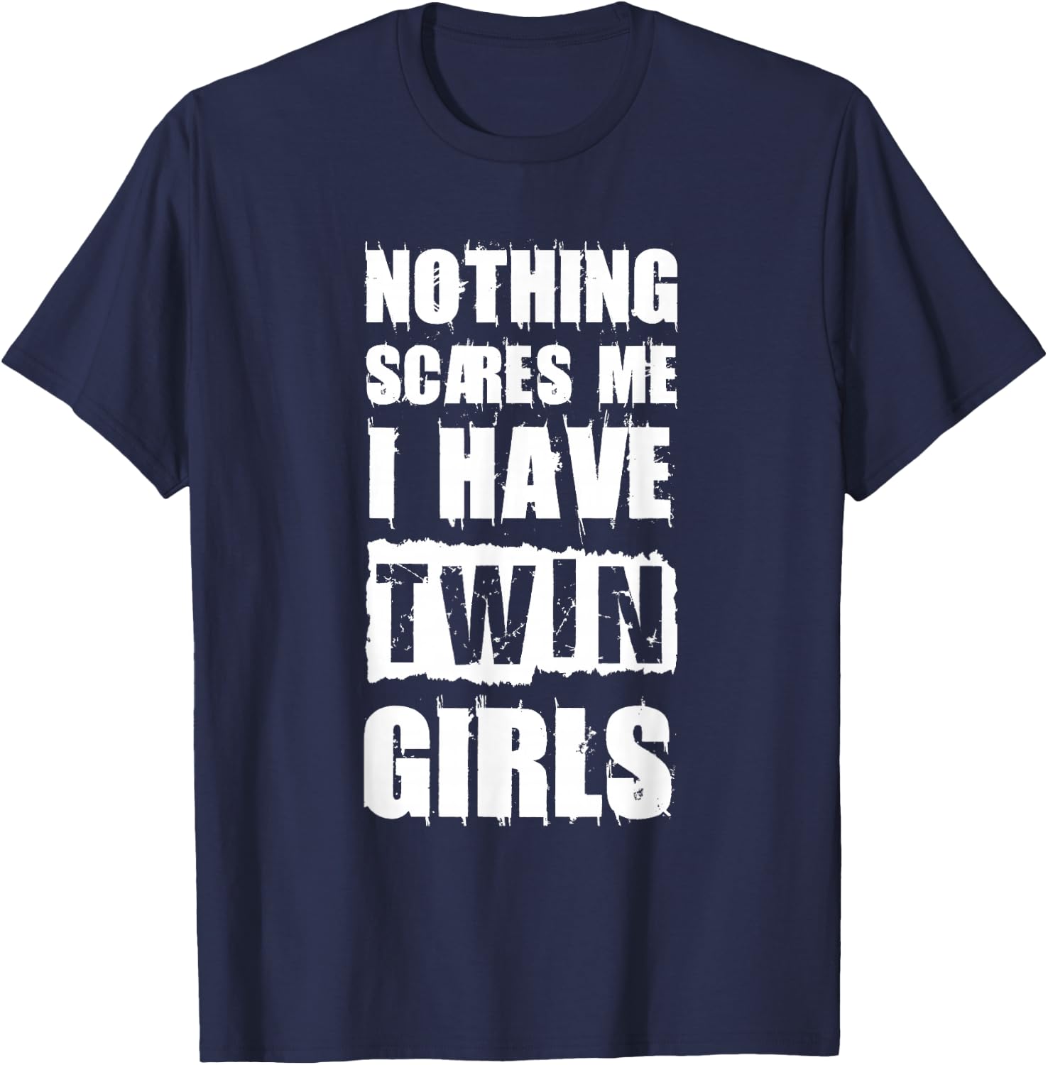 Funny Twin Daughter Mom of Twins Dad of Twins T-Shirt - T-Shirt | Navy