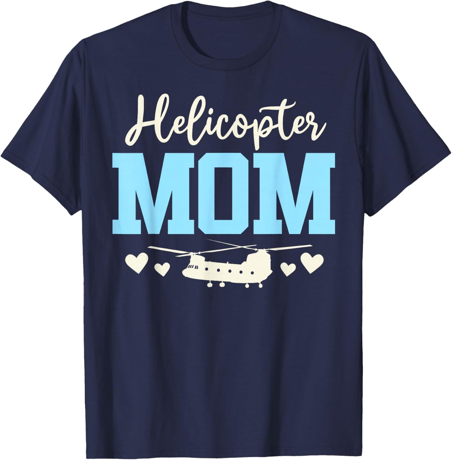 Helicopter Parents Funny Women Pilot Helicopter Mom T-Shirt - T-Shirt | Navy