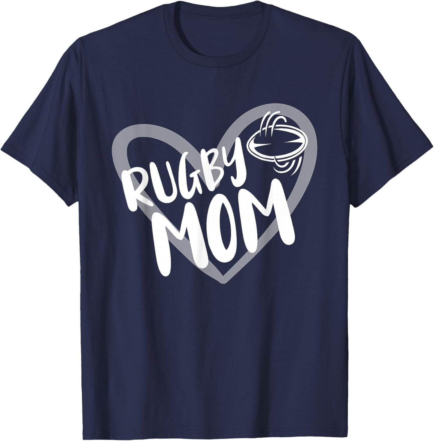 Rugby Mom Heart T-Shirt - T-Shirt | Navy