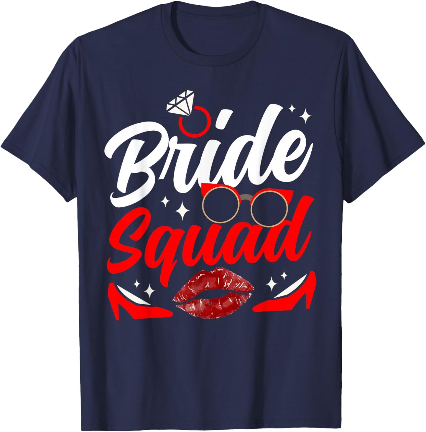 Bride Squad Bachelorette Wedding Party Cute T-Shirt - T-Shirt | Navy