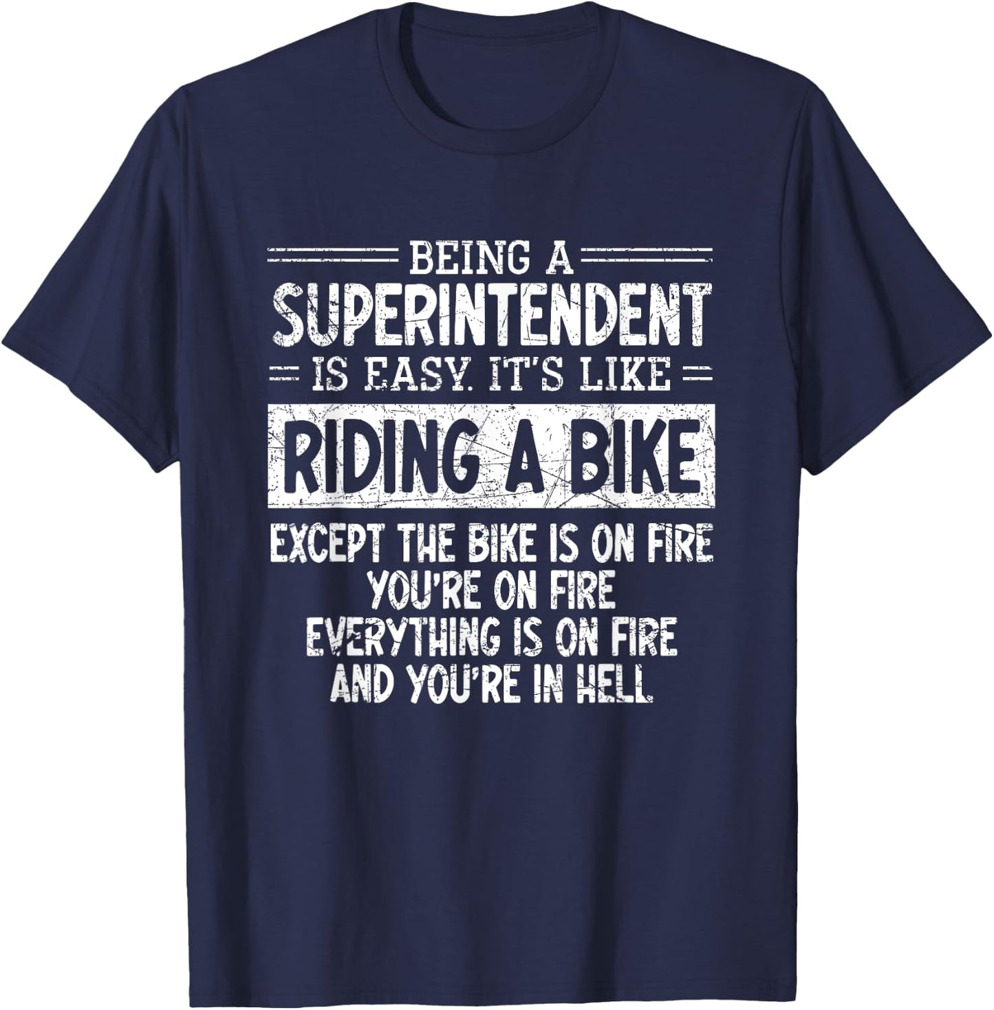 Superintendent – Controller Administrator Director Manager T-Shirt - T-Shirt | Navy