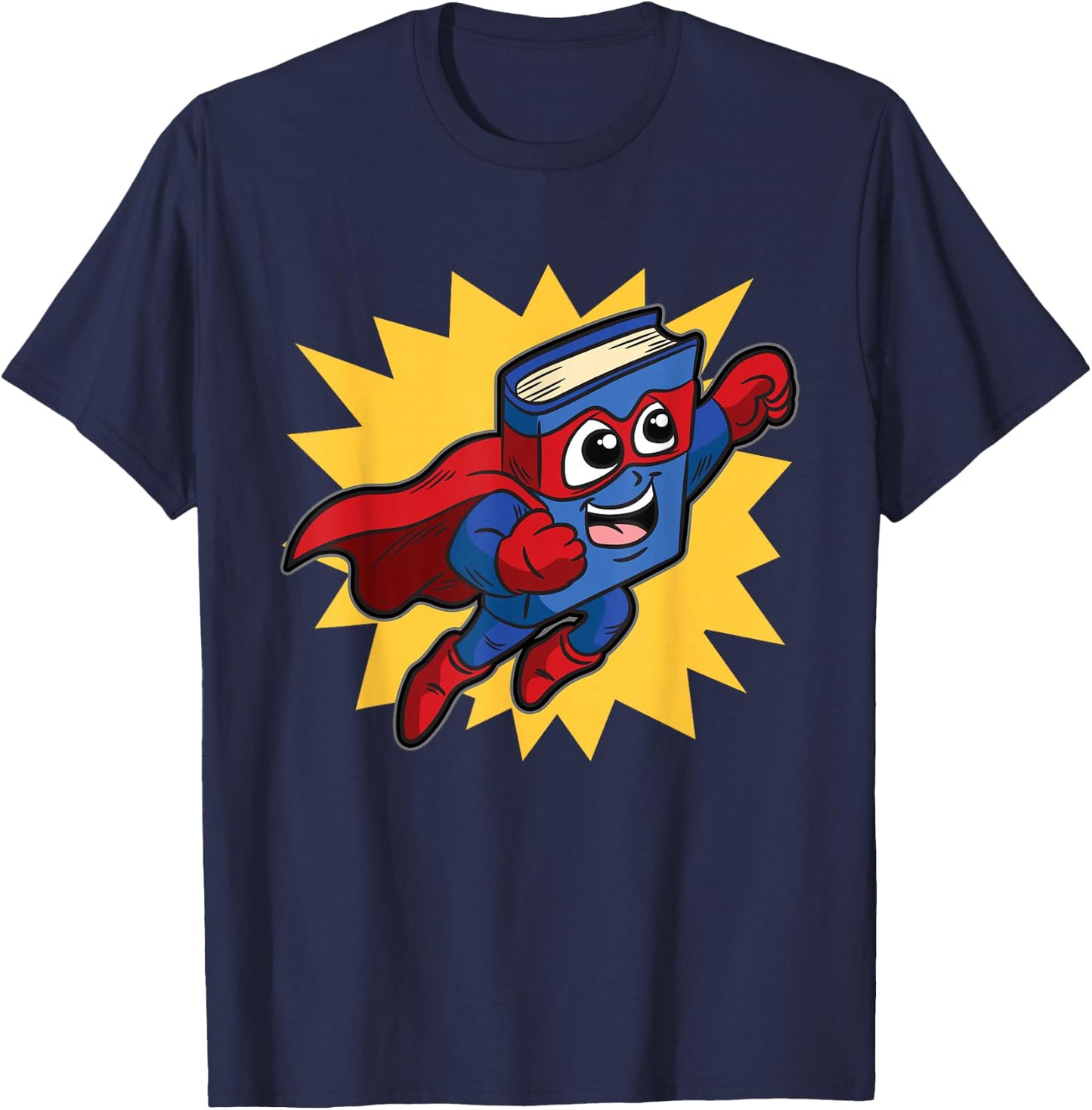 Super Hero Book For Kindergarten Kids Who Read And Write T-Shirt - T-Shirt | Navy