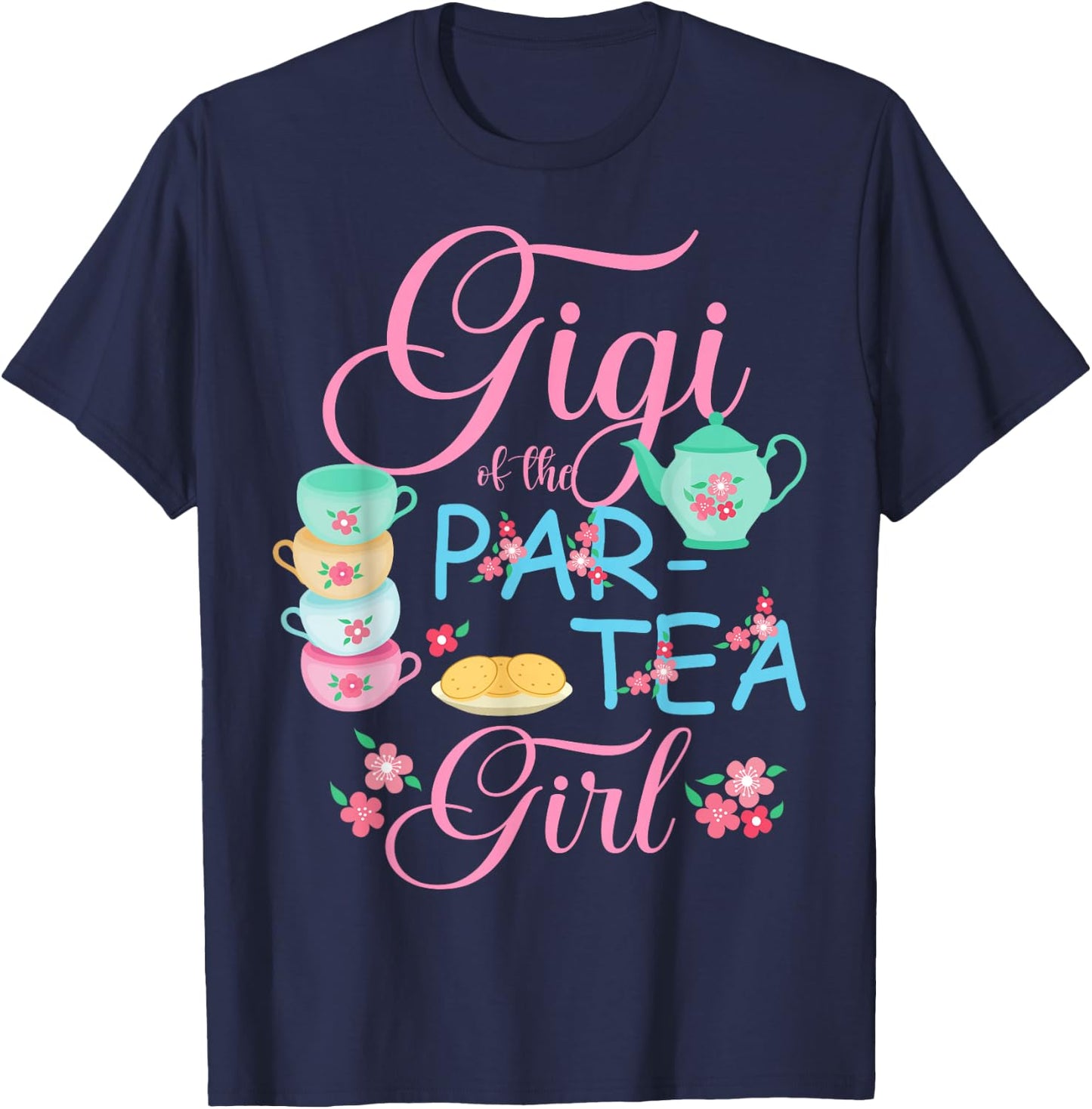 Gigi of The Par-Tea Girl Time to Par Tea Matching Family T-Shirt - T-Shirt | Navy