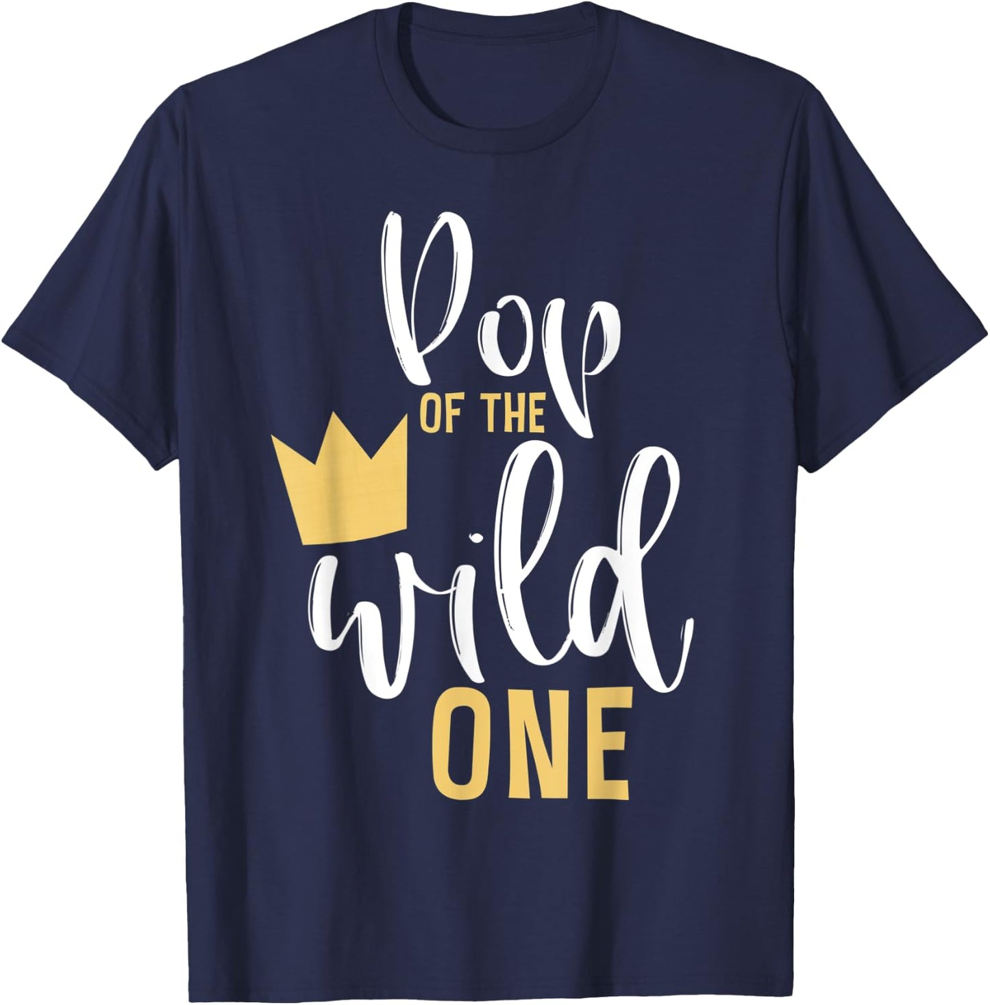 Pop of the Wild One Matching 1st Birthday First Thing PopPop T-Shirt - T-Shirt | Navy