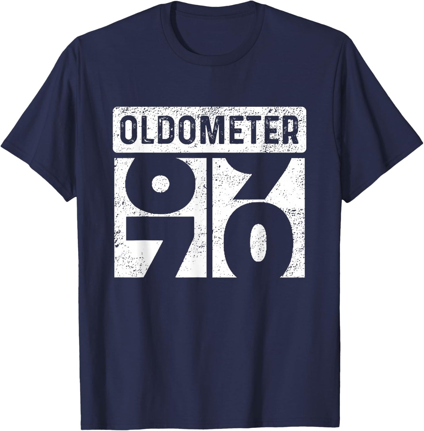 Oldometer Odometer Funny 70th Birthday Present Turning 70 T-Shirt - T-Shirt | Navy
