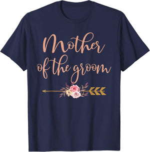 Mother of The Groom Bridal Shower Gift Wedding Party T-Shirt - T-Shirt | Navy