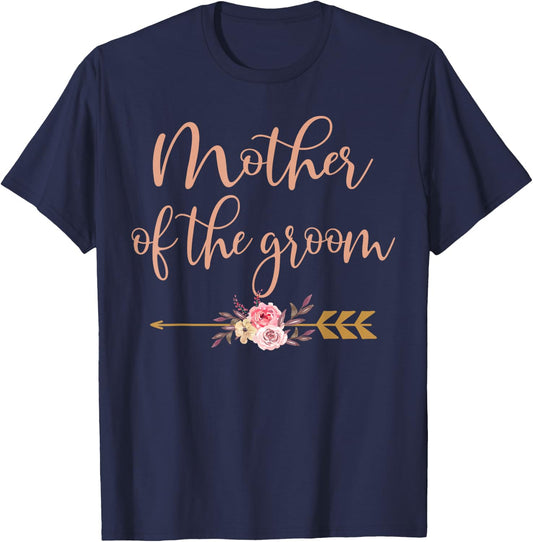 Mother of The Groom Bridal Shower Gift Wedding Party T-Shirt - T-Shirt | Navy
