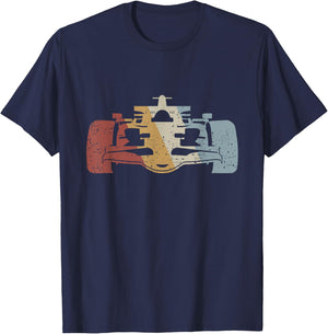 Racing Car Retro Style Vintage T-Shirt - T-Shirt | Navy