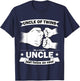 Uncle of Twins Baby Party Announcement T-Shirt - T-Shirt | Navy