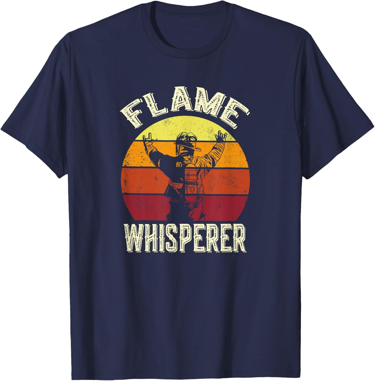 Funny Firefighting Fireman & Volunteer Firefighter T-Shirt - T-Shirt | Navy