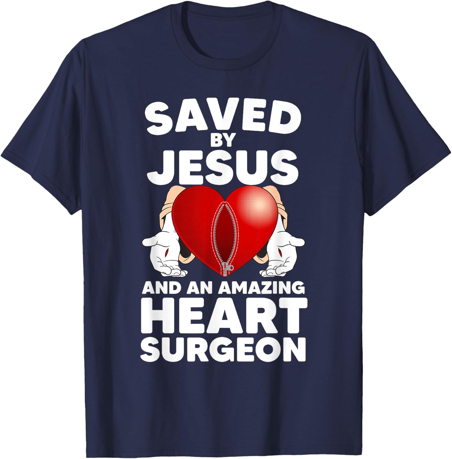 Funny Open Heart Surgery Design Women Heart Patients T-Shirt - T-Shirt | Navy