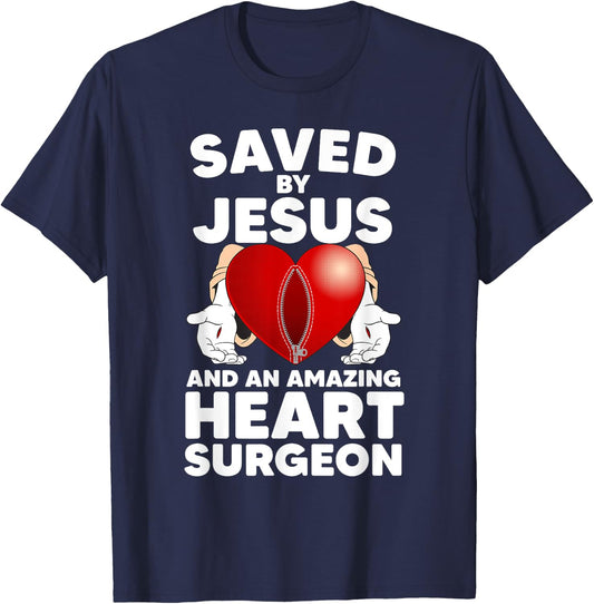 Funny Open Heart Surgery Design Women Heart Patients T-Shirt - T-Shirt | Navy