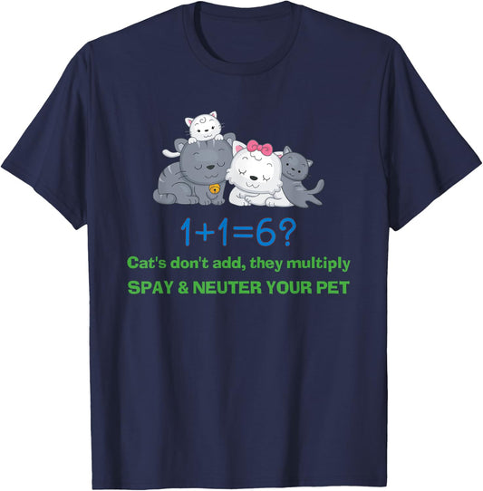 Lucky Dog Animal Rescue - Spay and Neuter Women Girls Kids T-Shirt - T-Shirt | Navy