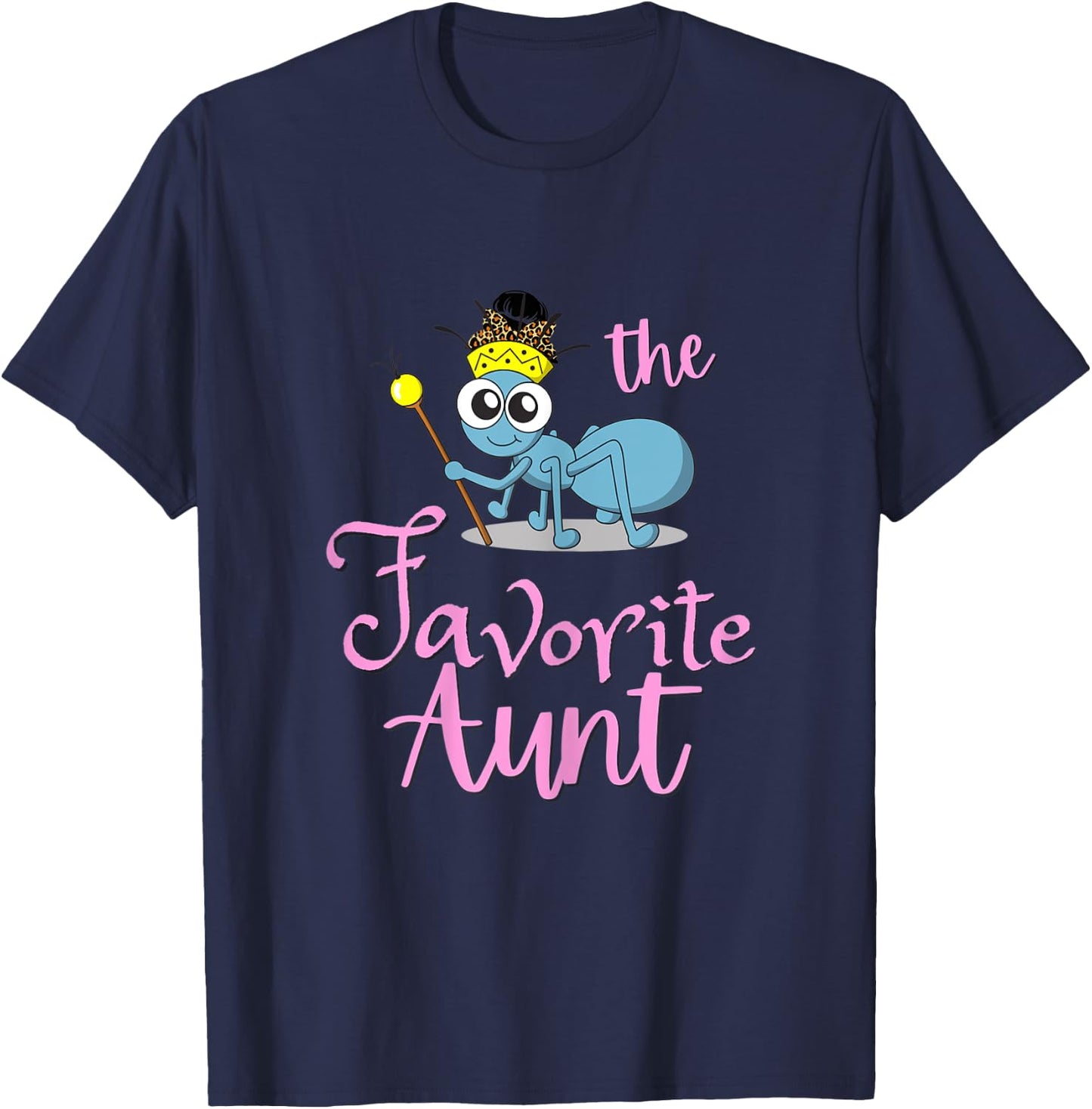 FAVORITE Ant Aunt shirt. Messy bun T-Shirt - T-Shirt | Navy