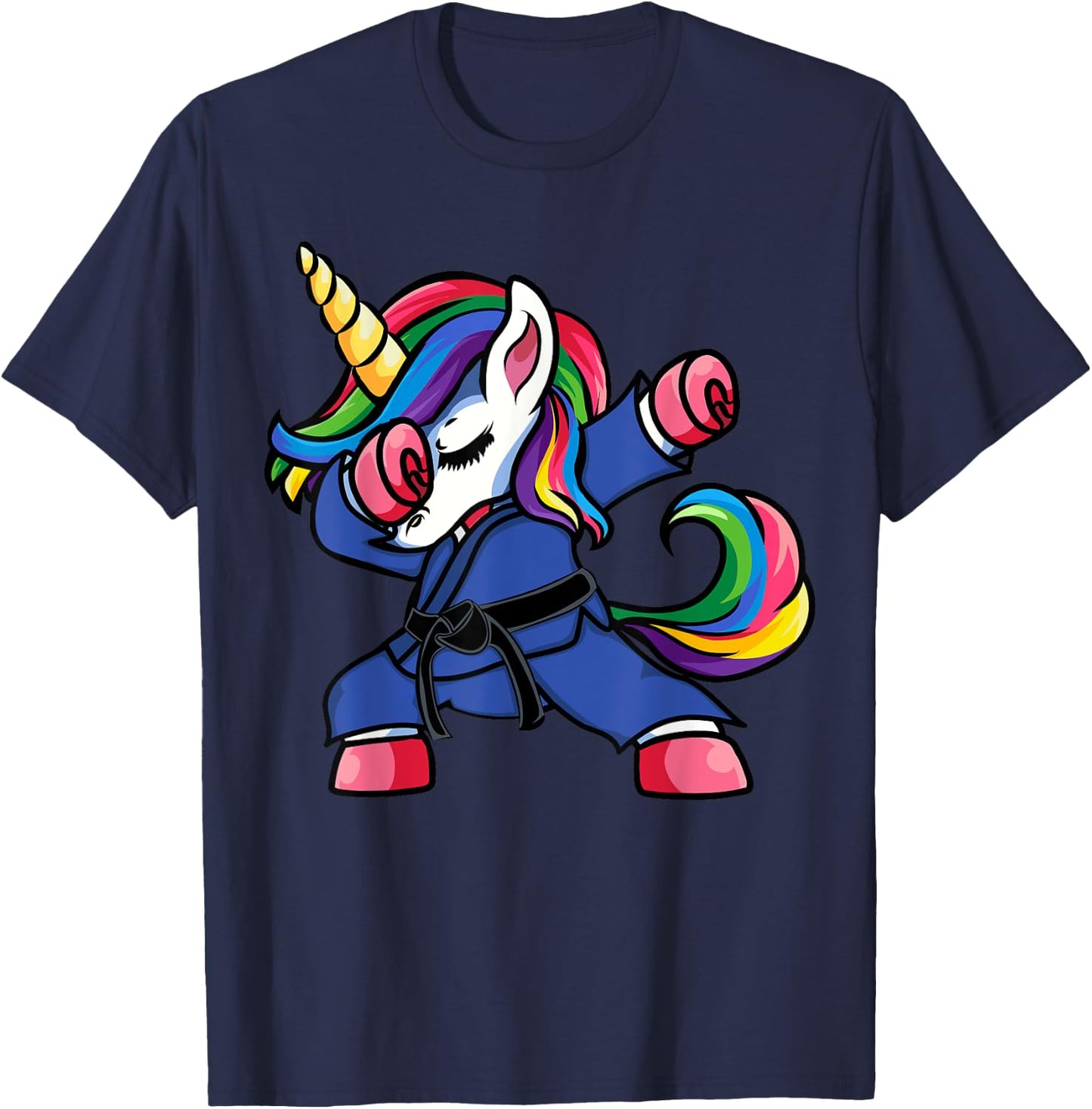 Dabbing Unicorn Brazilian Jiu Jitsu Mom , BJJ Women Girls T-Shirt - T-Shirt | Navy