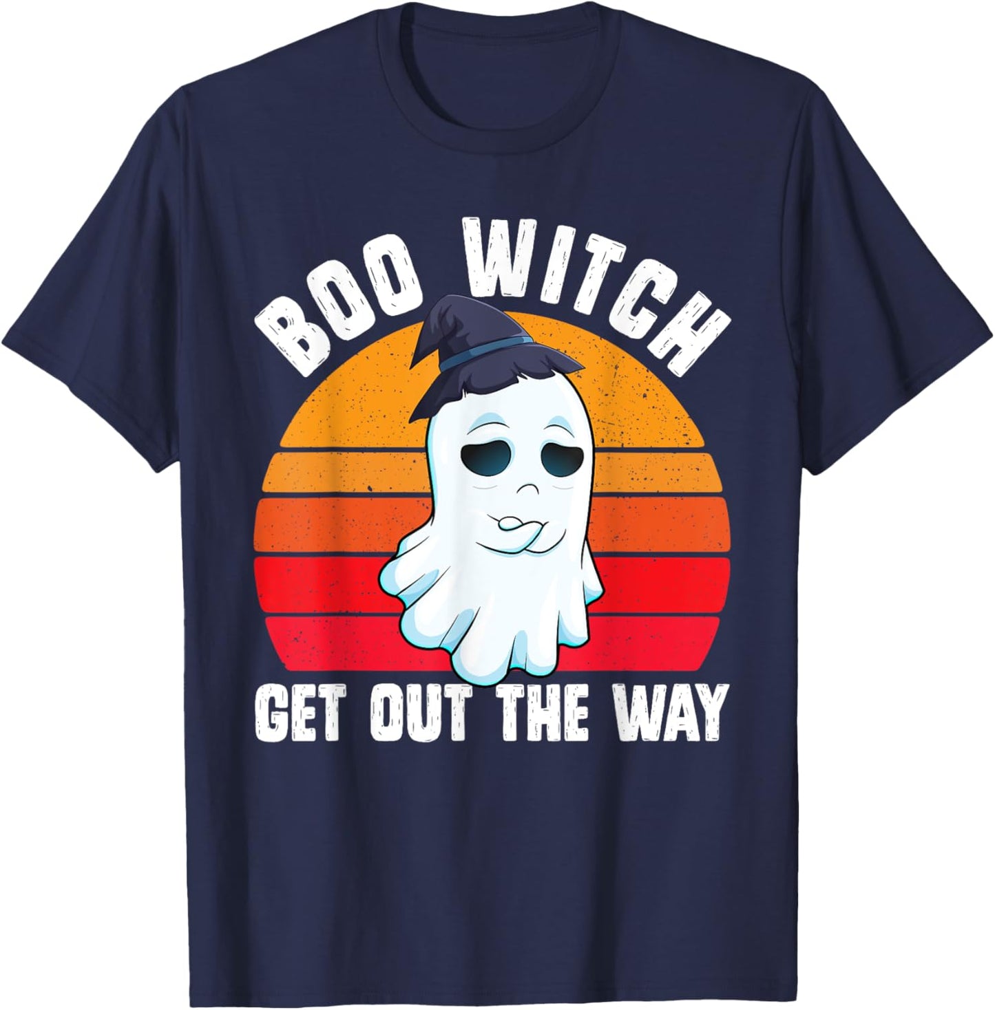 Boo Witch Get Out The Way Funny Halloween Costume Pun T-Shirt - T-Shirt | Navy