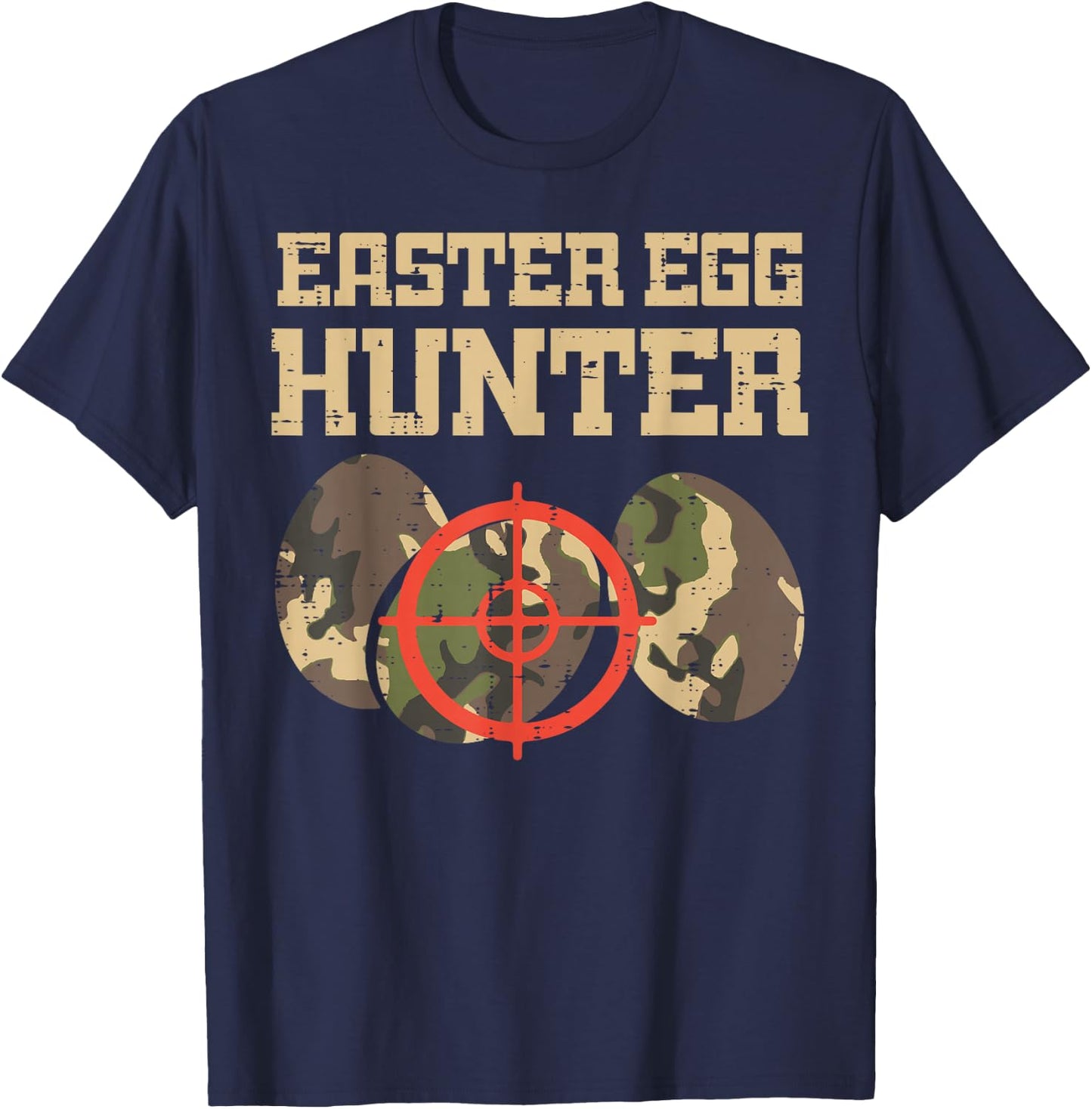 Easter Egg Hunter Camo Funny Hunting Boys Girls Kids Toddler T-Shirt - T-Shirt | Navy