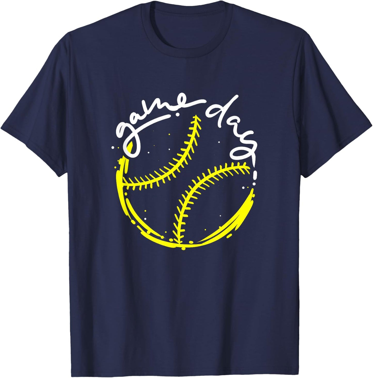 Game Day Baseball Life, Softball Life for Mom Boys Girls T-Shirt - T-Shirt | Navy