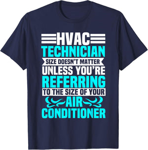 HVAC Technician Service HVACR Tech Mechanic Installer Work T-Shirt - T-Shirt | Navy