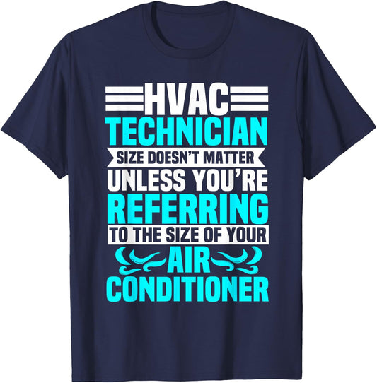 HVAC Technician Service HVACR Tech Mechanic Installer Work T-Shirt - T-Shirt | Navy
