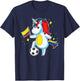 Soccer Unicorn Colombia Jersey Design Colombian Football T-Shirt - T-Shirt | Navy