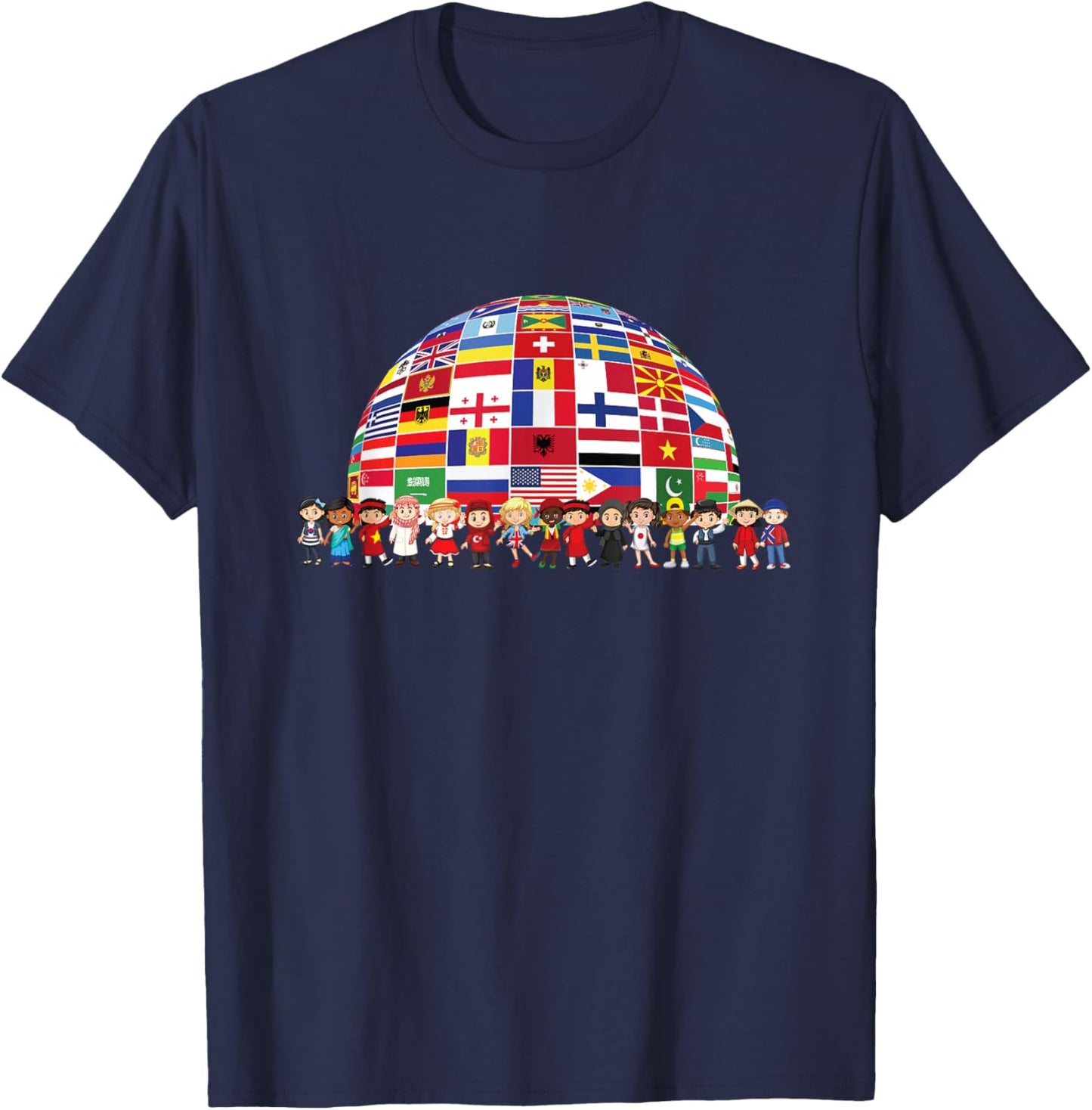Cultural Diversity Kids Around The Globe Cultural Diversity T-Shirt - T-Shirt | Navy